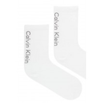 CALVIN KLEIN  WOMEN SOCK 2P BACK LOGO ΚΑΛΤΣΕΣ ΓΥΝΑΙΚΕΙΕΣ WHITE/GREY
