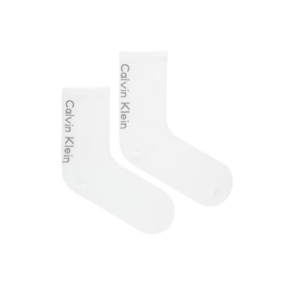 CALVIN KLEIN  WOMEN SOCK 2P BACK LOGO ΚΑΛΤΣΕΣ ΓΥΝΑΙΚΕΙΕΣ WHITE/GREY