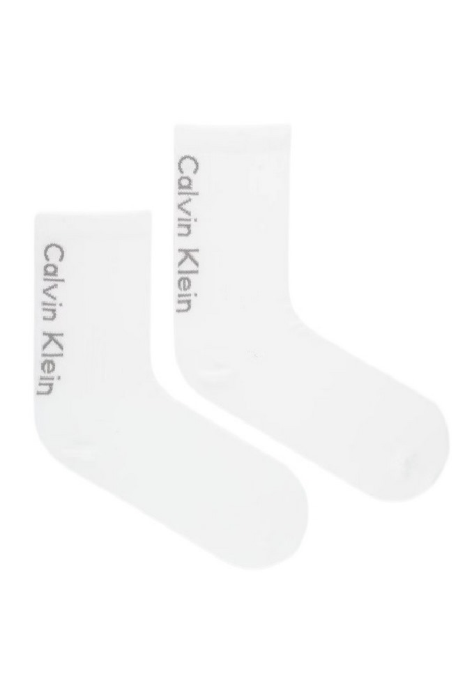 CALVIN KLEIN  WOMEN SOCK 2P BACK LOGO ΚΑΛΤΣΕΣ ΓΥΝΑΙΚΕΙΕΣ WHITE/GREY