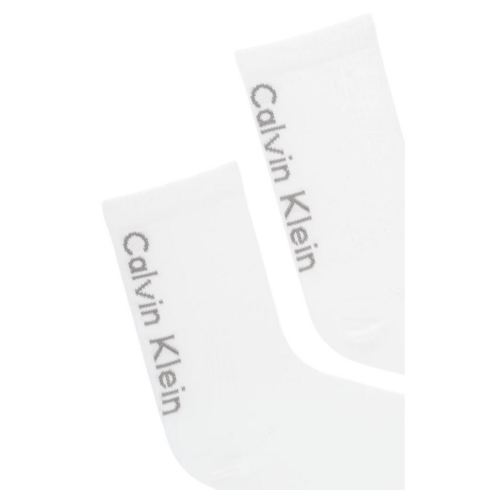 CALVIN KLEIN  WOMEN SOCK 2P BACK LOGO ΚΑΛΤΣΕΣ ΓΥΝΑΙΚΕΙΕΣ WHITE/GREY