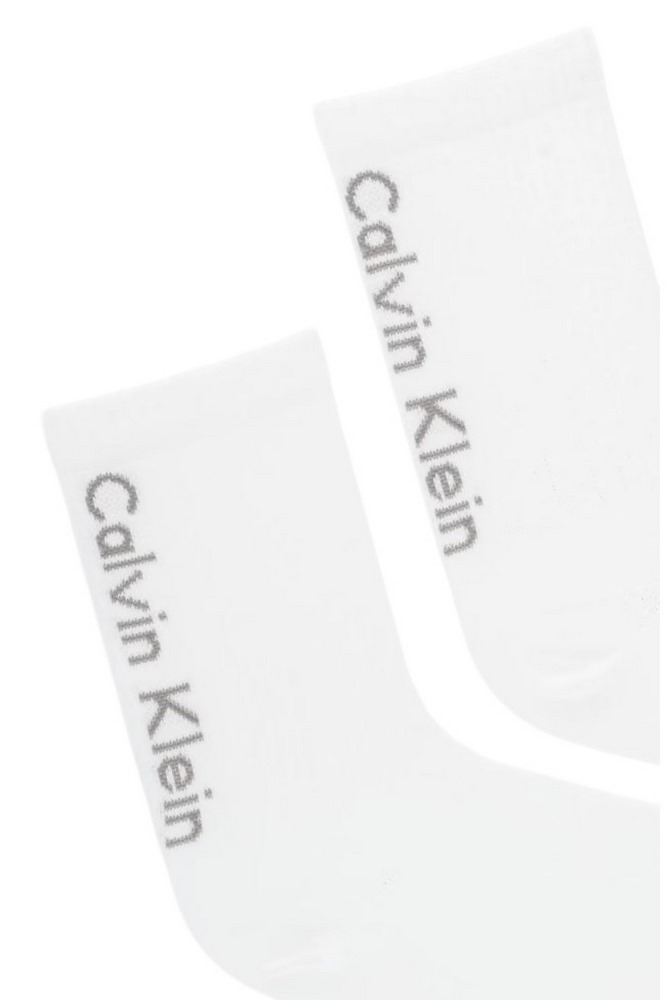 CALVIN KLEIN  WOMEN SOCK 2P BACK LOGO ΚΑΛΤΣΕΣ ΓΥΝΑΙΚΕΙΕΣ WHITE/GREY