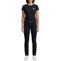U.S.POLO ASSN LUCY 000270 CH3D SS T-SHIRT ΜΠΛΟΥΖΑ ΓΥΝΑΙΚΕΙΑ BLACK