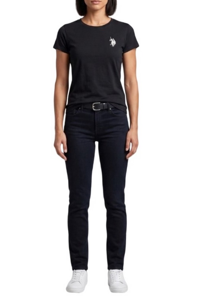 U.S.POLO LUCY 000270 CH3D SS T-SHIRT ΜΠΛΟΥΖΑ ΓΥΝΑΙΚΕΙΑ BLACK