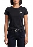 U.S.POLO ASSN LUCY 000270 CH3D SS T-SHIRT ΜΠΛΟΥΖΑ ΓΥΝΑΙΚΕΙΑ BLACK