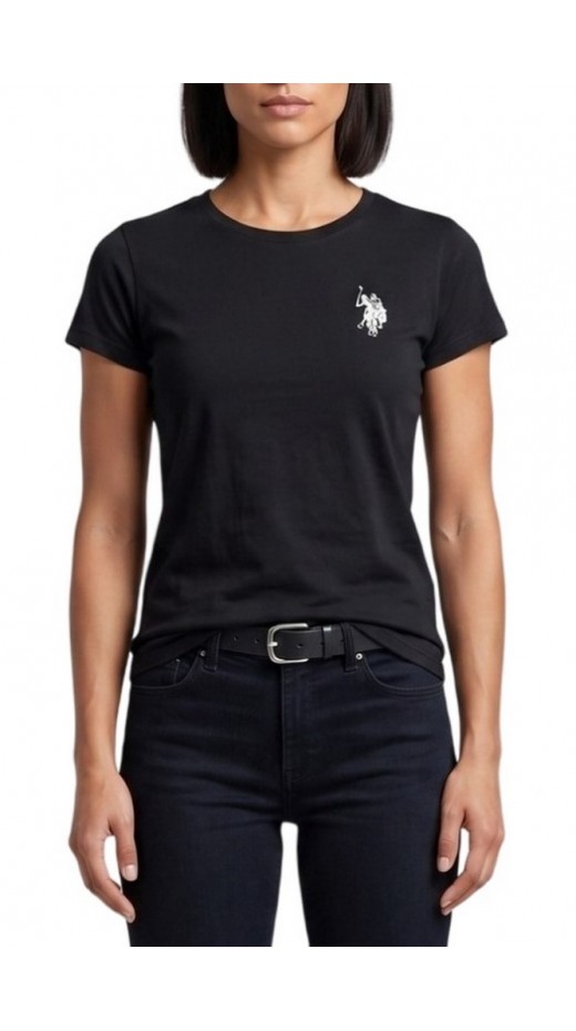 U.S.POLO LUCY 000270 CH3D SS T-SHIRT ΜΠΛΟΥΖΑ ΓΥΝΑΙΚΕΙΑ BLACK