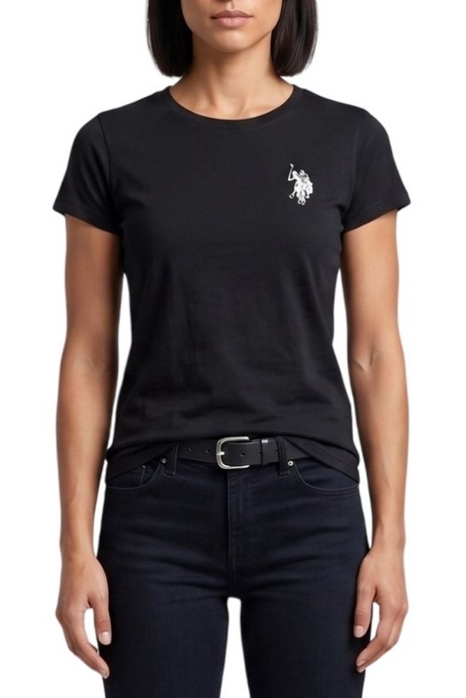 U.S.POLO LUCY 000270 CH3D SS T-SHIRT ΜΠΛΟΥΖΑ ΓΥΝΑΙΚΕΙΑ BLACK