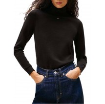 TOMMY JEANS ESSENTIAL TRTLNK SWEATER ΜΠΛΟΥΖΑ ΠΛΕΚΤΗ ΓΥΝΑΙΚΕΙΑ BLACK