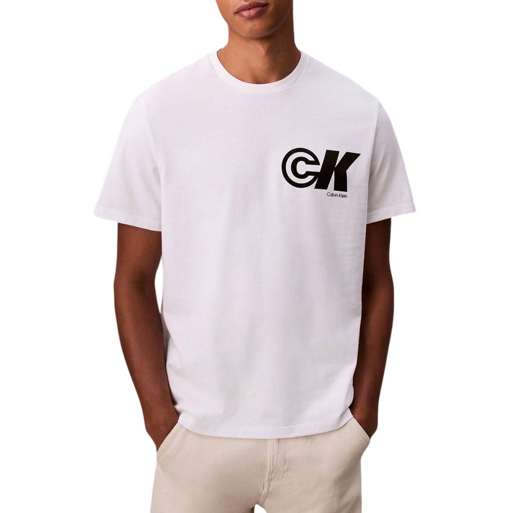 CALVIN KLEIN JEANS 20S CK SPORT LOGO GRAPHIC T T-SHIRT ΜΠΛΟΥΖΑ ΑΝΔΡΙΚΗ WHITE