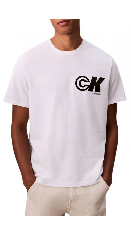 CALVIN KLEIN JEANS 20S CK SPORT LOGO GRAPHIC T T-SHIRT ΜΠΛΟΥΖΑ ΑΝΔΡΙΚΗ WHITE