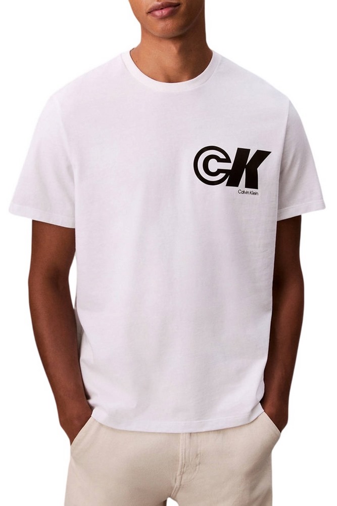 CALVIN KLEIN JEANS 20S CK SPORT LOGO GRAPHIC T T-SHIRT ΜΠΛΟΥΖΑ ΑΝΔΡΙΚΗ WHITE