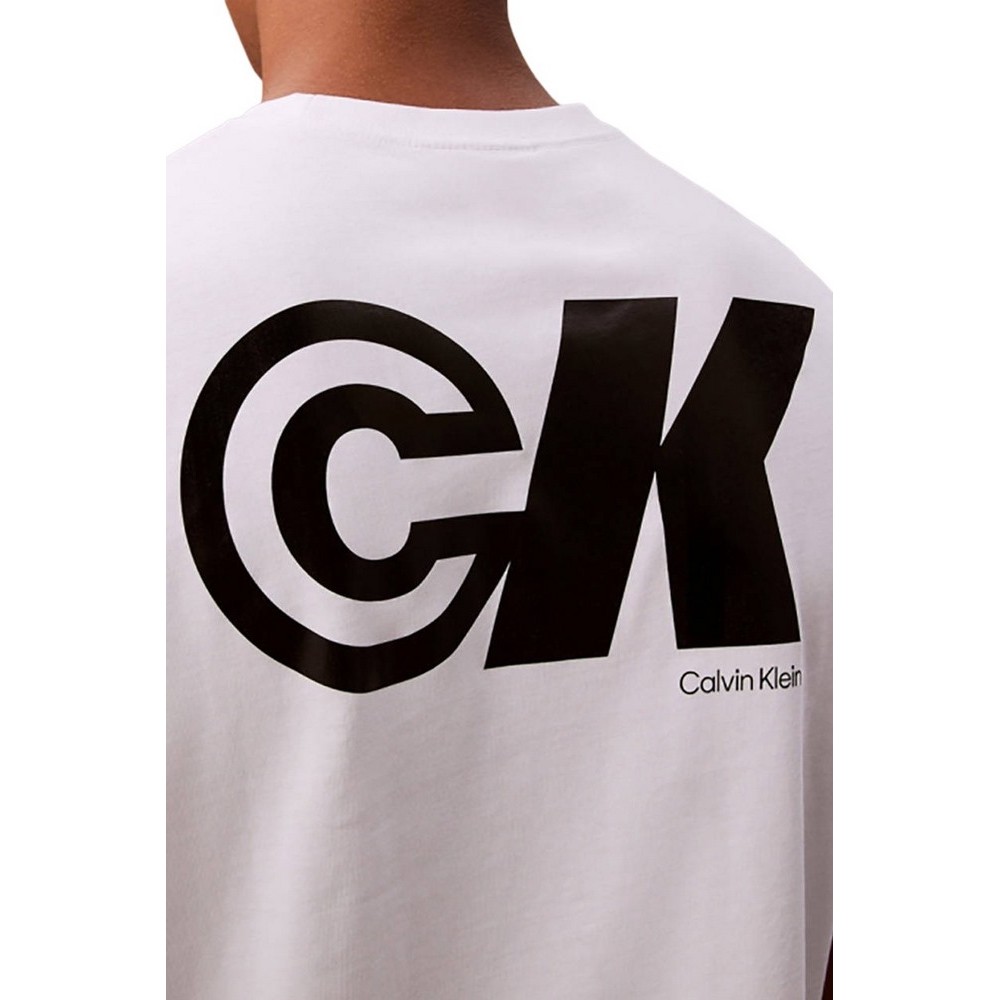 CALVIN KLEIN JEANS 20S CK SPORT LOGO GRAPHIC T T-SHIRT ΜΠΛΟΥΖΑ ΑΝΔΡΙΚΗ WHITE