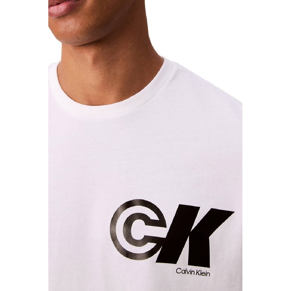 CALVIN KLEIN JEANS 20S CK SPORT LOGO GRAPHIC T T-SHIRT ΜΠΛΟΥΖΑ ΑΝΔΡΙΚΗ WHITE