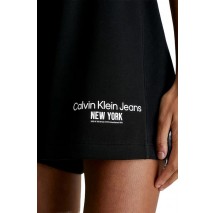 CALVIN KLEIN JEANS RIB INSERT INTERCLOCK SHORTS ΣΟΡΤΣ ΓΥΝΑΙΚΕΙΟ BLACK