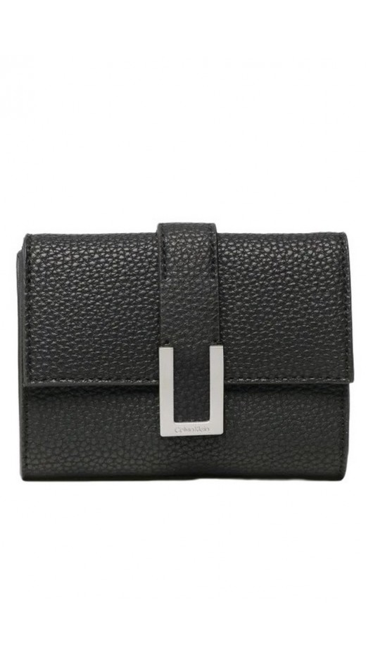 CALVIN KLEIN JEANS CK MUST PLUS TRIFOLD WALLET MD ΑΞΕΣΟΥΑΡ ΠΟΡΤΟΦΟΛΙ ΓΥΝΑΙΚΕΙΟ BLACK