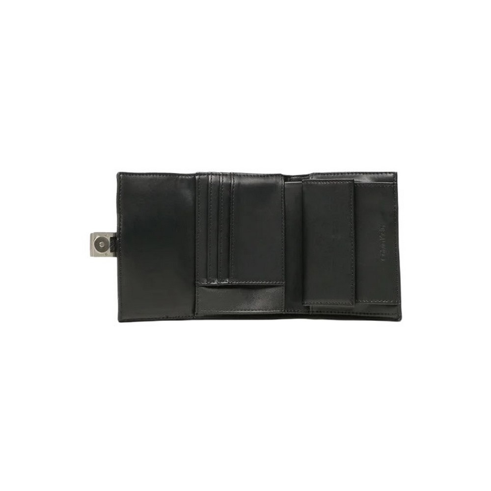 CALVIN KLEIN JEANS CK MUST PLUS TRIFOLD WALLET MD ΑΞΕΣΟΥΑΡ ΠΟΡΤΟΦΟΛΙ ΓΥΝΑΙΚΕΙΟ BLACK