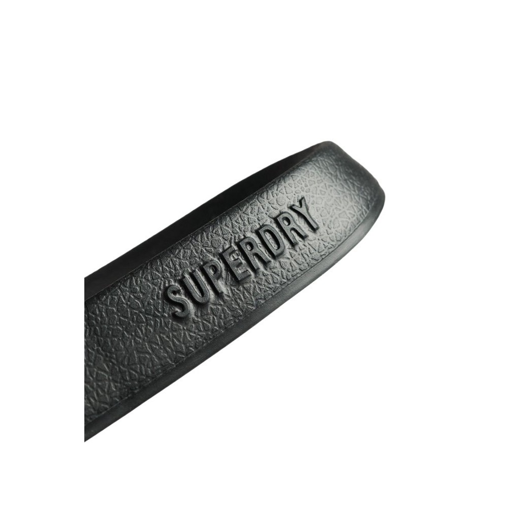 SUPERDRY D2 SDCD CODE LOGO POOL SLIDE ΠΑΝΤΟΦΛΑ ΑΝΔΡΙΚΟ BLACK