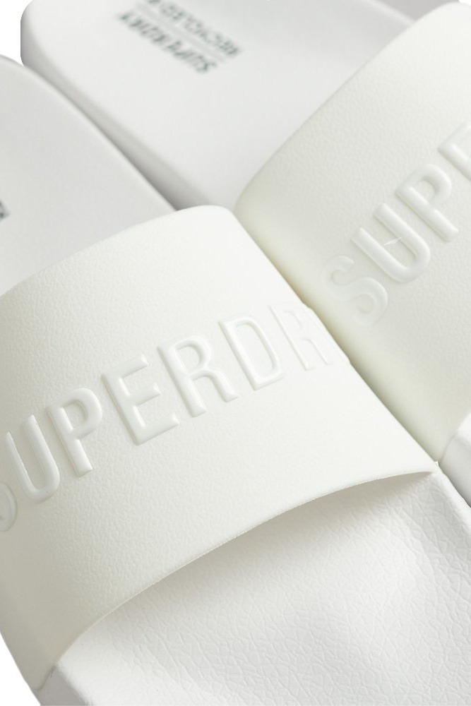 SUPERDRY D2 SDCD CODE LOGO POOL SLIDE ΠΑΝΤΟΦΛΑ ΑΝΔΡΙΚΟ WHITE