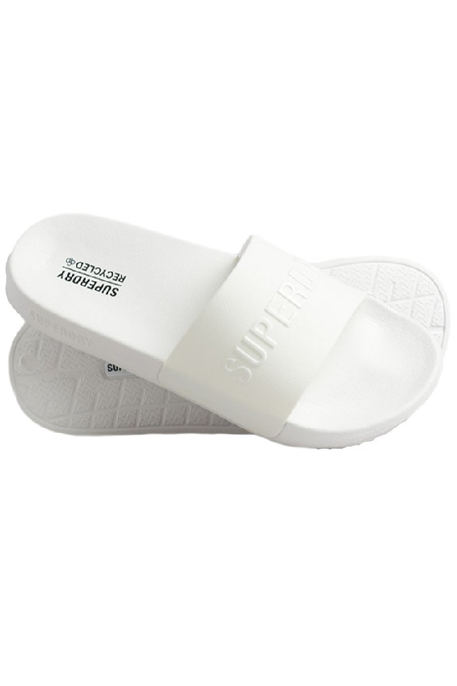 SUPERDRY D2 SDCD CODE LOGO POOL SLIDE ΠΑΝΤΟΦΛΑ ΑΝΔΡΙΚΟ WHITE