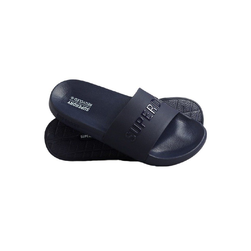 SUPERDRY D2 SDCD CODE LOGO POOL SLIDE ΠΑΝΤΟΦΛΑ ΑΝΔΡΙΚΟ DEEP NAVY