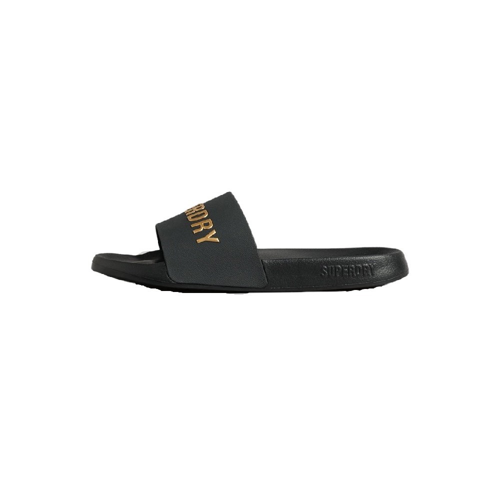 SUPERDRY D2 SDCD CODE LOGO POOL SLIDE ΠΑΝΤΟΦΛΑ ΑΝΔΡΙΚΟ BLACK