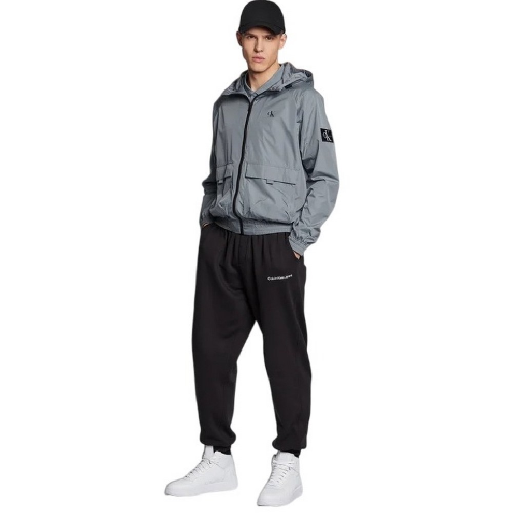 CALVIN KLEIN JEANS UNPADDED HOOD HARRINGTON JACKET ΜΠΟΥΦΑΝ ΑΝΔΡΙΚΟ GREY
