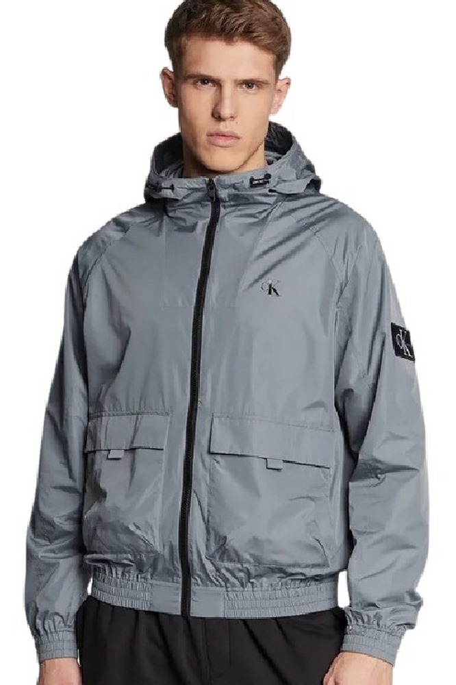 CALVIN KLEIN JEANS UNPADDED HOOD HARRINGTON JACKET ΜΠΟΥΦΑΝ ΑΝΔΡΙΚΟ GREY