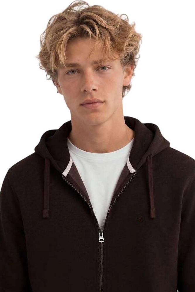 SUPERDRY OVIN ESSENTIAL SDCO LOGO ZIPHOOD ΖΑΚΕΤΑ ΦΟΥΤΕΡ ΑΝΔΡΙΚΗ BORDEAUX