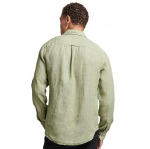 SUPERDRY STUDIOS CASUAL LINEN L/S SHIRT ΠΟΥΚΑΜΙΣΟ ΑΝΔΡΙΚΟ MINT