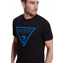 GUESS SS BSC REFLECTIVE LOGO TEE T-SHIRT ΑΝΔΡΙΚΟ BLACK