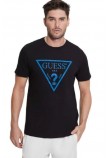 GUESS SS BSC REFLECTIVE LOGO TEE T-SHIRT ΑΝΔΡΙΚΟ BLACK