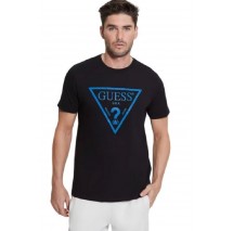 GUESS SS BSC REFLECTIVE LOGO TEE T-SHIRT ΑΝΔΡΙΚΟ BLACK