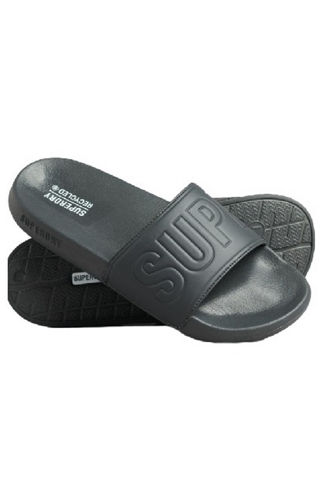 SUPERDRY D1 SDCD CODE CORE POOL SLIDE ΠΑΝΤΟΦΛΑ ΑΝΔΡΙΚΗ DARK GREY