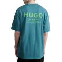 HUGO BOSS JERSEY NALONO T-SHIRT ΜΠΛΟΥΖΑ ΑΝΔΡΙΚΗ AQUA