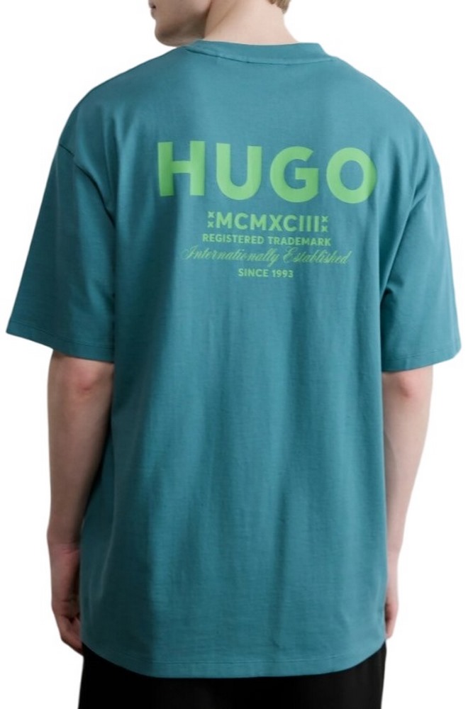 HUGO BOSS JERSEY NALONO T-SHIRT ΜΠΛΟΥΖΑ ΑΝΔΡΙΚΗ AQUA