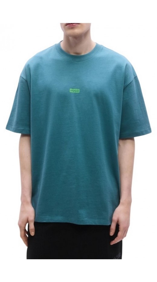 HUGO BOSS JERSEY NALONO T-SHIRT ΜΠΛΟΥΖΑ ΑΝΔΡΙΚΗ AQUA