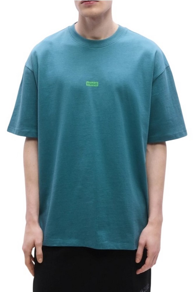 HUGO BOSS JERSEY NALONO T-SHIRT ΜΠΛΟΥΖΑ ΑΝΔΡΙΚΗ AQUA