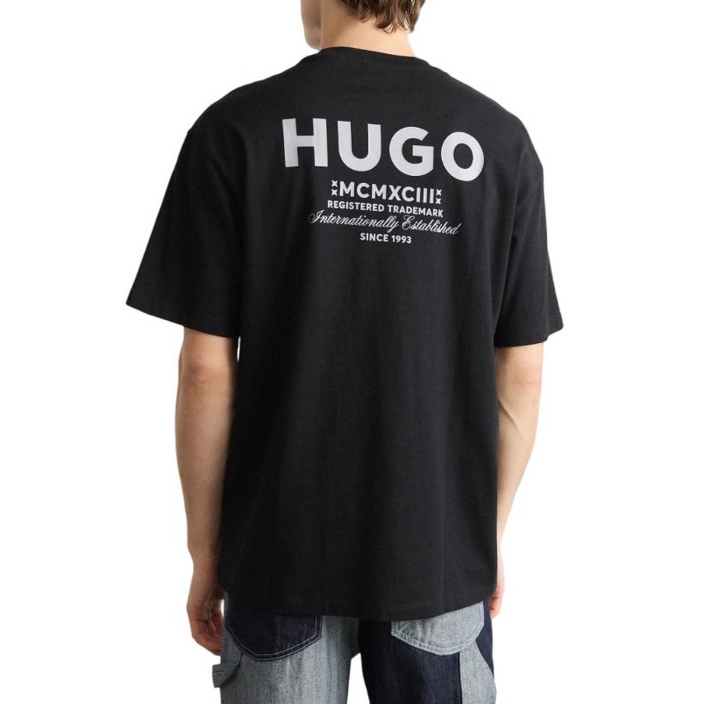 HUGO BOSS JERSEY NALONO T-SHIRT ΜΠΛΟΥΖΑ ΑΝΔΡΙΚΗ BLACK