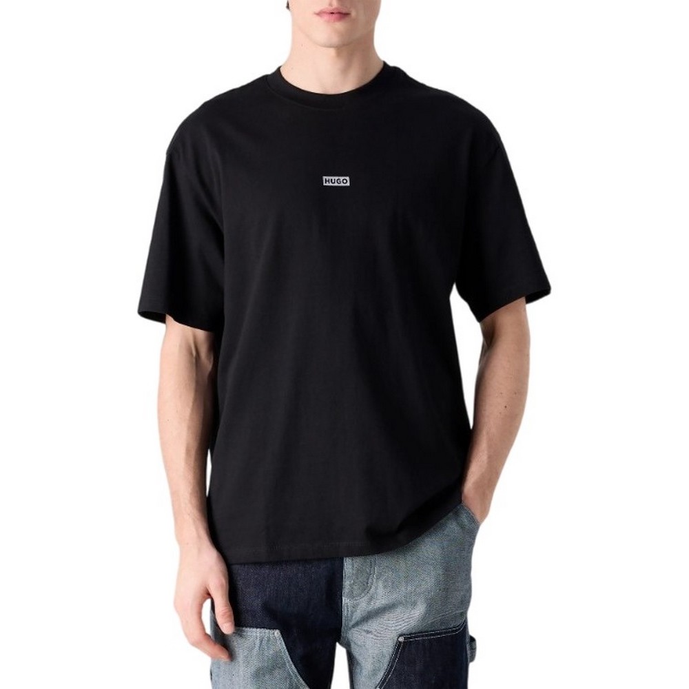 HUGO BOSS JERSEY NALONO T-SHIRT ΜΠΛΟΥΖΑ ΑΝΔΡΙΚΗ BLACK