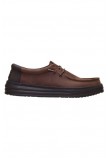 HEY DUDE REV TUMBLED LEATHER ΠΑΠΟΥΤΣΙ ΑΝΔΡΙΚΟ CHOCOLATE