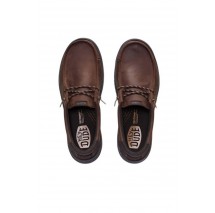 HEY DUDE REV TUMBLED LEATHER ΠΑΠΟΥΤΣΙ ΑΝΔΡΙΚΟ CHOCOLATE