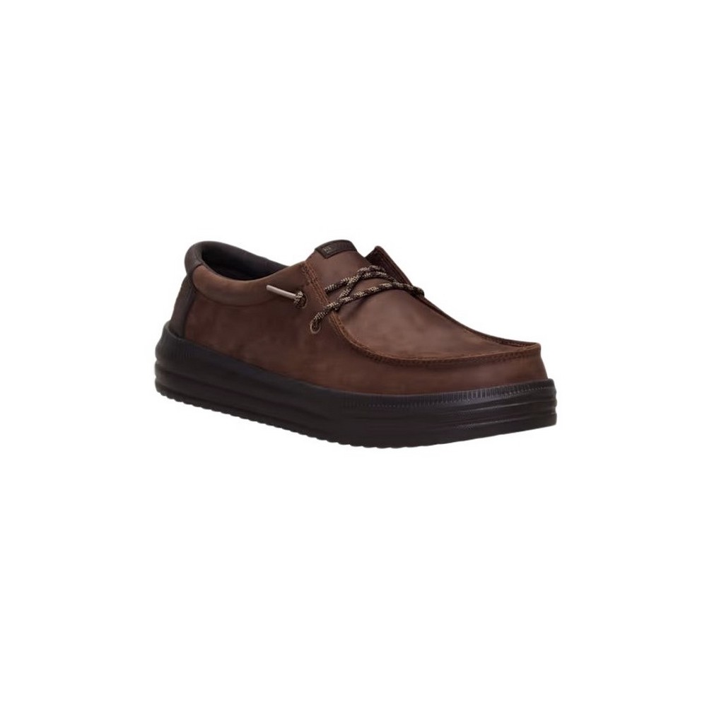 HEY DUDE REV TUMBLED LEATHER ΠΑΠΟΥΤΣΙ ΑΝΔΡΙΚΟ CHOCOLATE