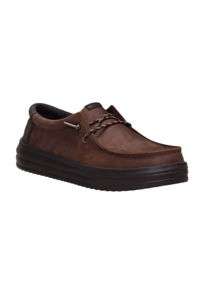 HEY DUDE REV TUMBLED LEATHER ΠΑΠΟΥΤΣΙ ΑΝΔΡΙΚΟ CHOCOLATE