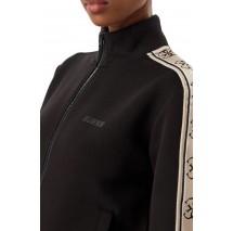 GUESS BRITNEY FULL ZIP SWEATSHIRT ΖΑΚΕΤΑ ΦΟΥΤΕΡ ΓΥΝΑΙΚΕΙΑ BLACK