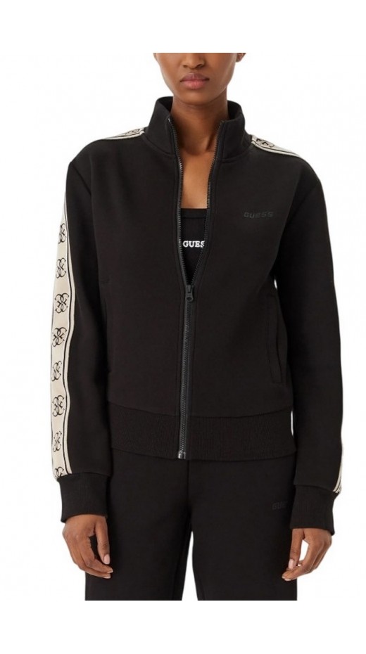 GUESS BRITNEY FULL ZIP SWEATSHIRT ΖΑΚΕΤΑ ΦΟΥΤΕΡ ΓΥΝΑΙΚΕΙΑ BLACK