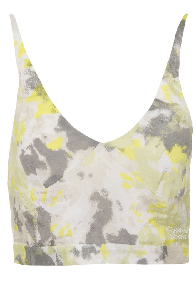 CALVIN KLEIN JEANS GLAZED FABRIC TANK TOP ΜΠΛΟΥΖΑ ΓΥΝΑΙΚΕΙΑ MULTI