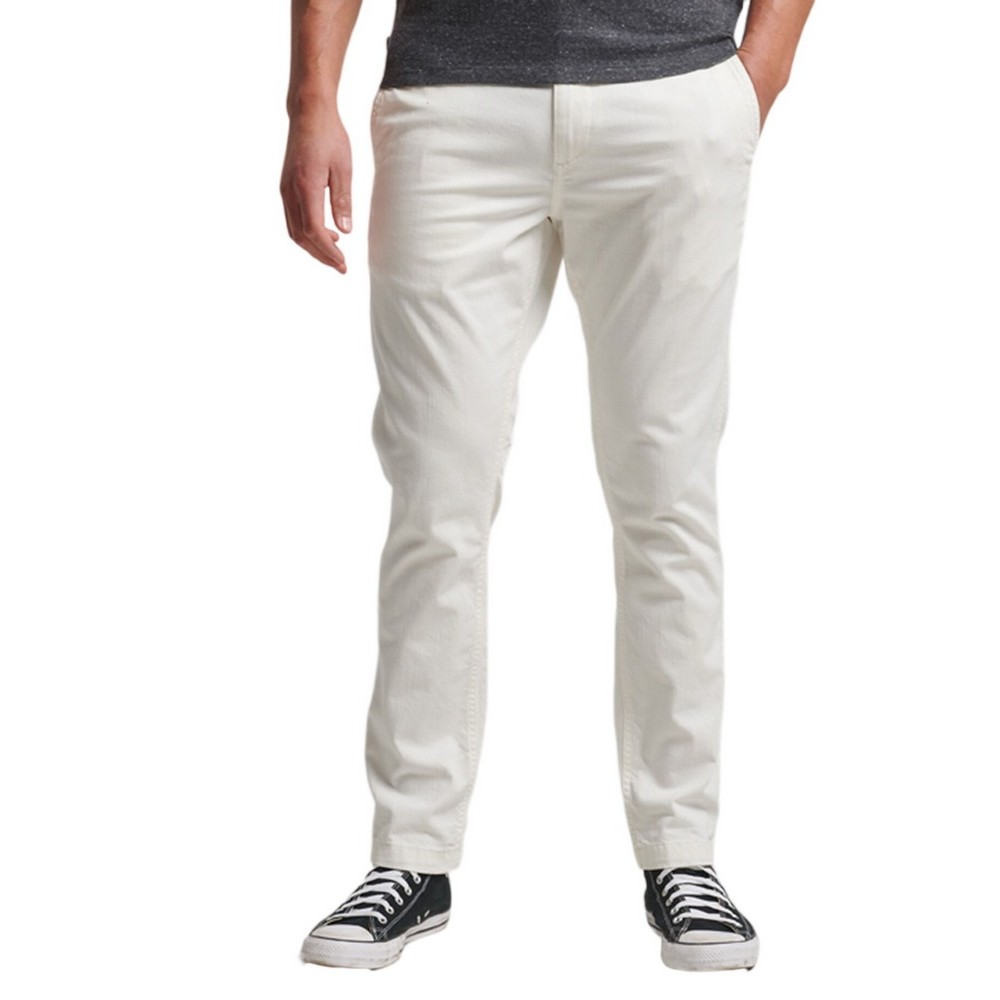 SUPERDRY OFFICERS SLIM CHINO TROUSERS ΠΑΝΤΕΛΟΝΙ ΑΝΔΡΙΚΟ ECRU