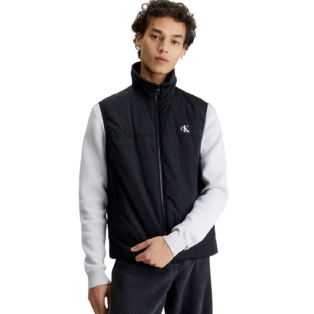 CALVIN KLEIN JEANS CRINKLE NYLON VEST ΜΠΟΥΦΑΝ-ΓΙΛΕΚΟ ΑΝΔΡΙΚΟ BLACK