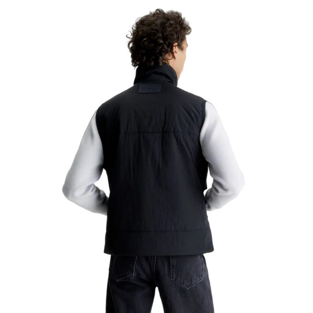 CALVIN KLEIN JEANS CRINKLE NYLON VEST ΜΠΟΥΦΑΝ-ΓΙΛΕΚΟ ΑΝΔΡΙΚΟ BLACK