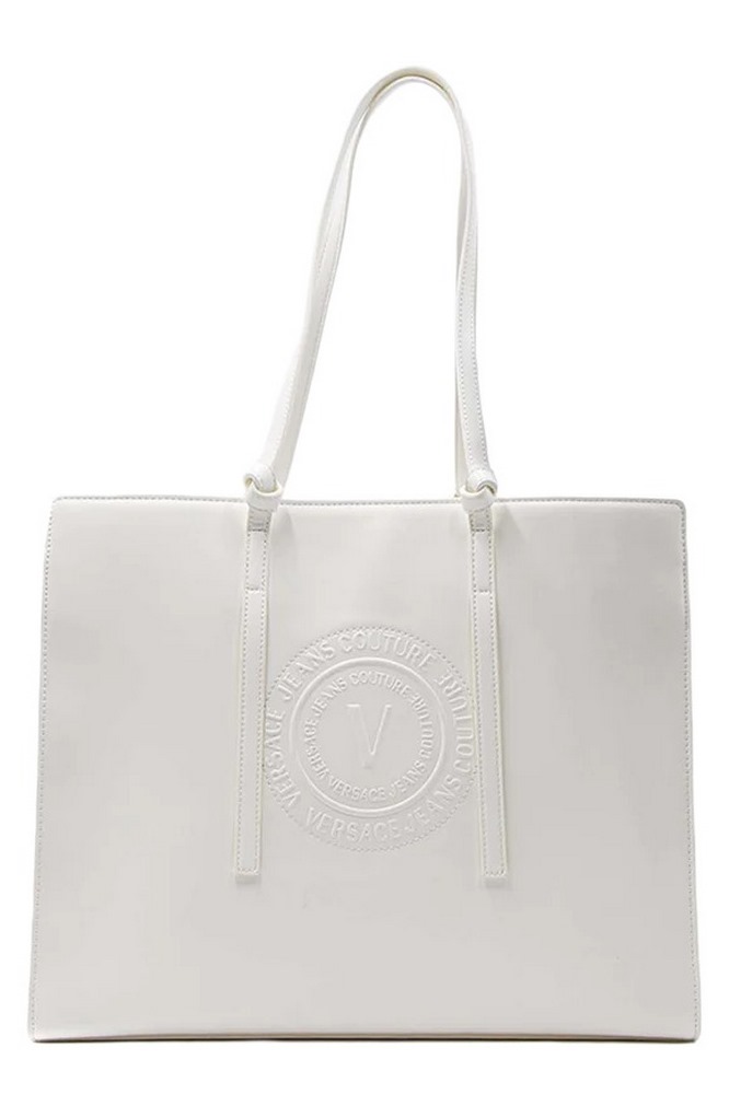 VERSACE JEANS COUTURE RANGE V - V EMBLEM, SKETCH ΤΣΑΝΤΑ  ΓΥΝΑΙΚΕΙΑ WHITE