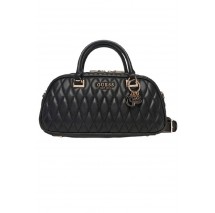 GUESS VALLA SMALL SATCHEL ΤΣΑΝΤΑ ΓΥΝΑΙΚΕΙΑ BLACK